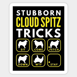 Stubborn Cloud Spitz Tricks - Dog Training Sticker